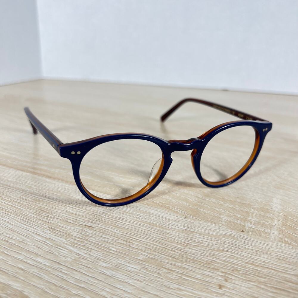 RARE! Selima Optique Kerry CSL35 Eyeglasses Round Blue FRAMES ONLY France